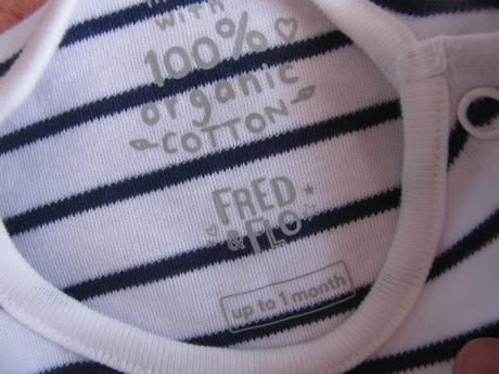 Letní bavlněné modro bílé body se žirafou, f&f,56