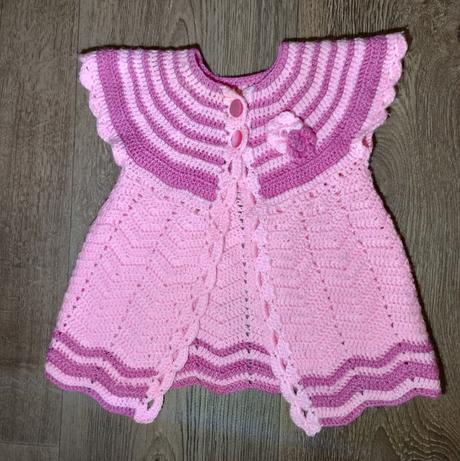 Pletené šatičky/vesta+ klobouček, retro, 86