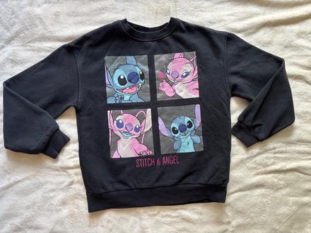Mikina černá lilo&stitch - v.9/10 let, george,140