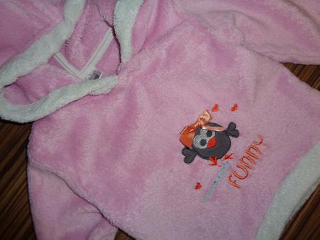 Kouzelná růžová flísová chlupatka mikina s ptáčkem, ergee,86