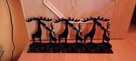 Adventní kovový svicen, 