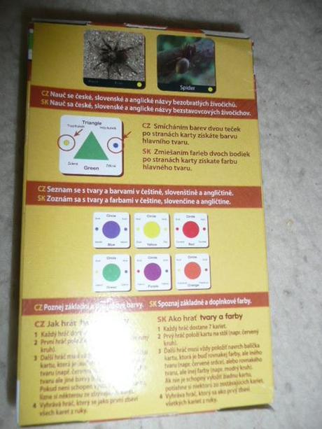 Naučné pexeso příroda anglicko - české tvary barvy, 
