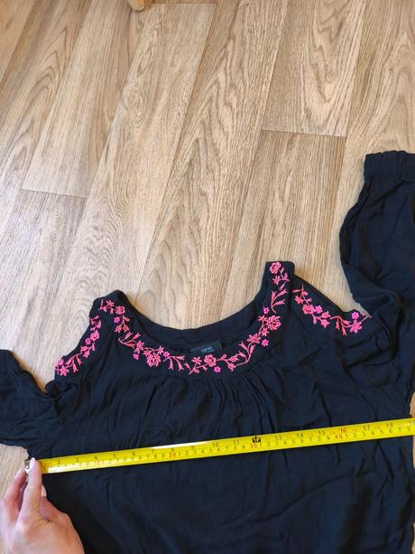 Viskózová halenka s holými rameny 158/164, xs/s, takko,164