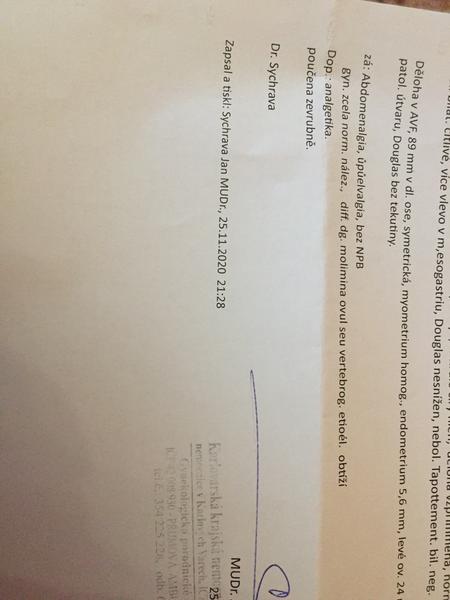 Zpráva od lékaře. Rozumí tomu, prosím, někdo?