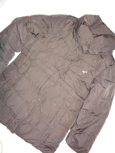 Čoko hnědý teplý zimní prošívaný kabát, h&m,110