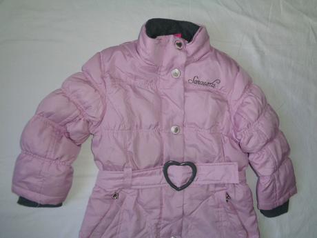 Krásný zimní fialkový kabát - srdíčka, dopodopo,98