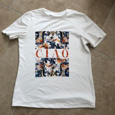 Tričko ciao v bílé barvě s-m, s