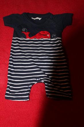 Dětský letní overal velryba vel. 62 - 68, 62