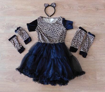 Dětský kostým kočka vel.128/140, 