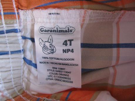 Plátěné šortky, 104