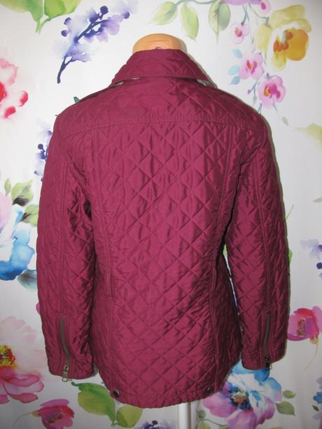 Dámská přechodná prošívaná vínová bunda burberry, burberry,l
