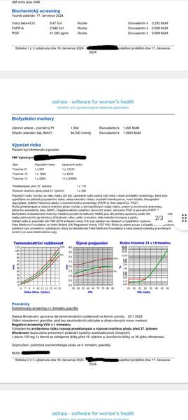 1. screening - výsledky. Je riziko opravdu velké?