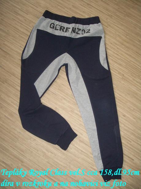 Tepláky royal class vel.s cca 158, 158