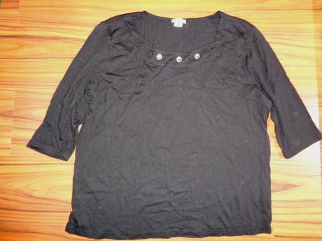 Krásná černá elegantní halenka 48/50, 50