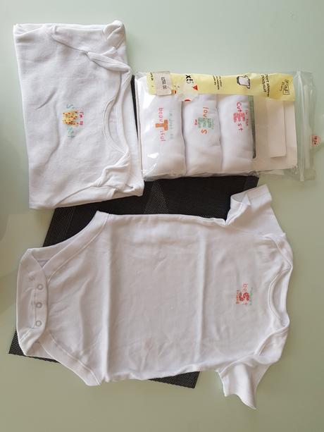 Set 5ks dětské bílé body ff vel. 18-24 měs, f&f,92