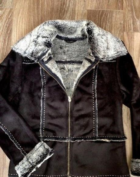 Černý kožešinový kabátek kcero, m