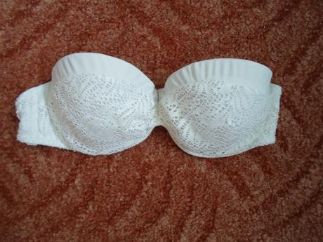 Bílé krajkové plavky plavková podprsenka, new yorker,s