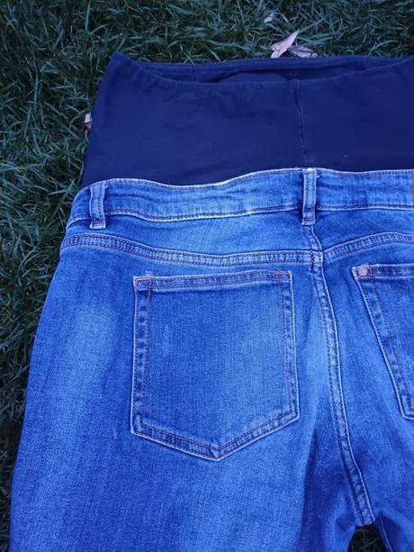 Těhotenské trhané/drbané rifleh&m slimboyfriend 38, h&m,38