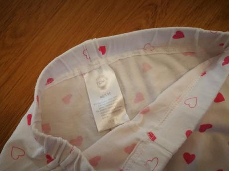 Pyžamové kalhoty tcm tchibo bílé-srdíčka v. 98-104, tcm,98