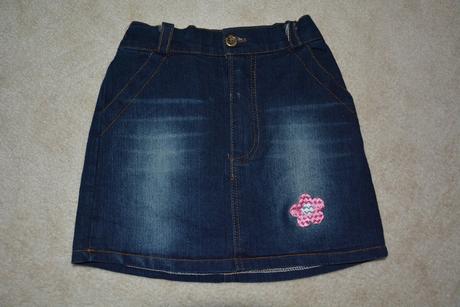 Riflová sukýnka s kytkou, pidilidi,92