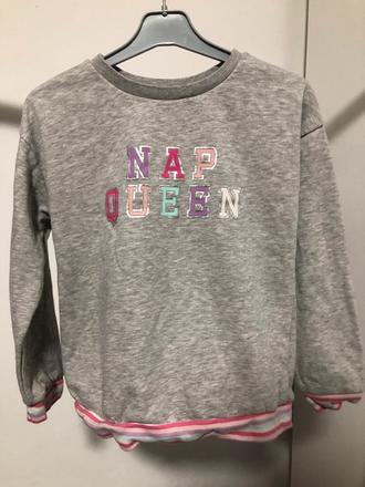 Šedá mikina s nápisem, 128