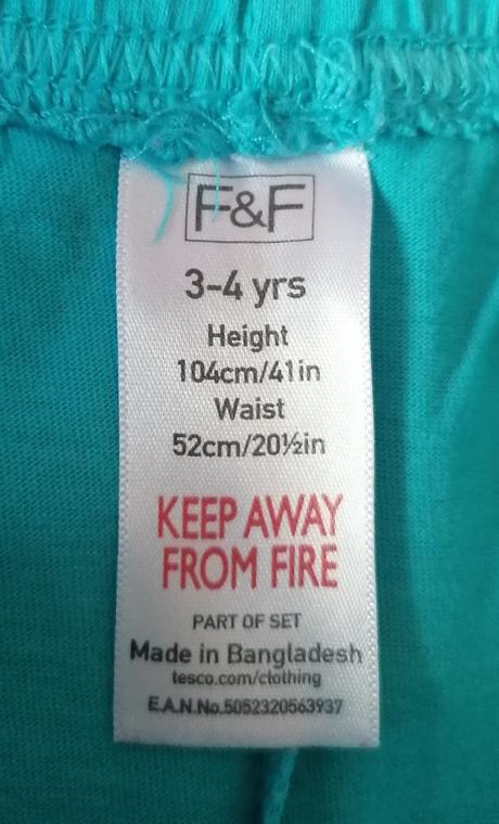 Tyrkysové pyžamové kalhoty vel 104, f&f,104