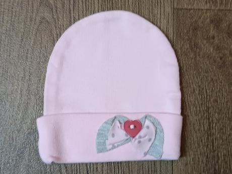 2x novorozenecké bavlněné čepičky, vel.50/56, 50