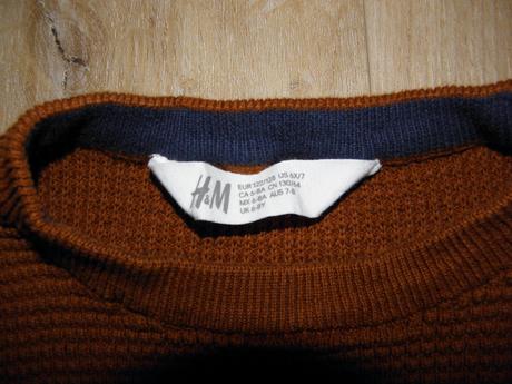 Chlapecký tmavě hnědý svetr zn. h&m vel.122/128, h&m,122