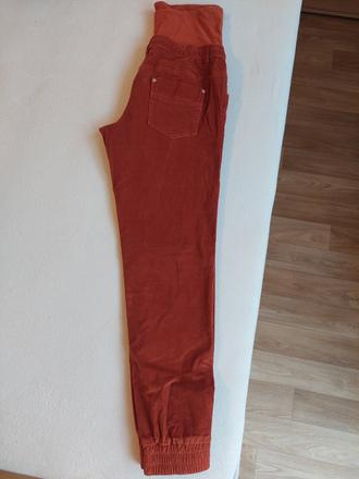 Těhotenské manžestrové kalhoty, bonprix,38