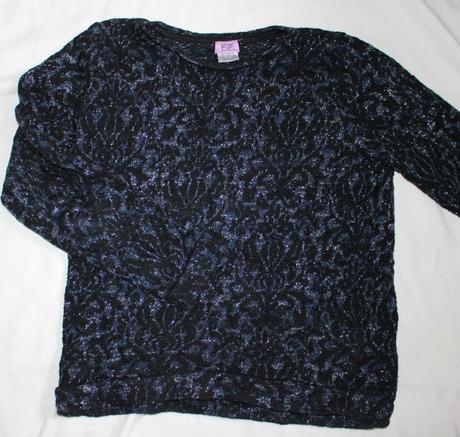 Po101. jemný svetřík se stříbrnou nitkou, 9-10 let, f&f,140