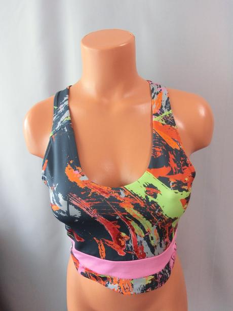 Sportovní elastická barevná podprsenka, primark,s