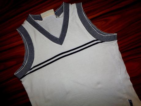 Slabší bílomodrá elegantní vesta 146/152, s.oliver,146