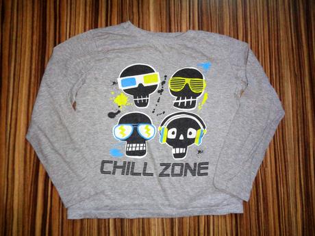 Šedé tričko s lebkami, boys,140