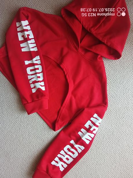 Crop top mikina "new york" vel."140/146", 140