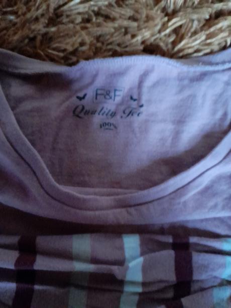 Vínové pruhované triko pro slečnu, 164