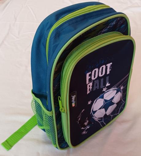 Batoh oxy bag zeleno-modrý fotbal,