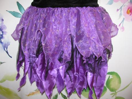 Karneval-černo fialové tylové šaty-malá čarodějka, 