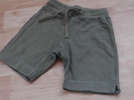 Bavlnene khaki kratasy do gumy v pase 86-98, h&m,86