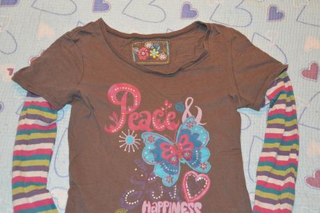 Bavlněné triko s motýlem, flitry a kamínky, cherokee,140