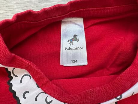 Červené vánoční tričko c&a santa claus, vel. 134, c&a,134