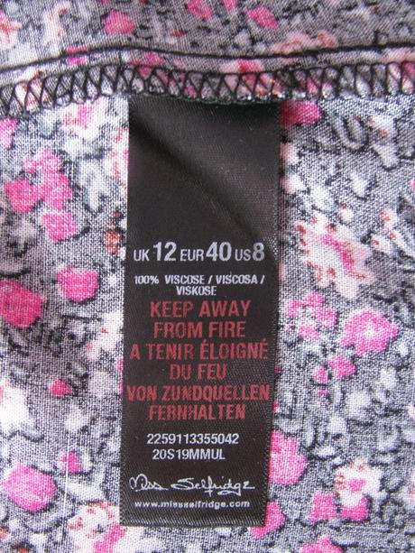 Letní mini sukně s drobnými kvítky, miss selfridge,40