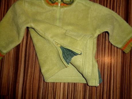 Nádherná zelená flízová mikina - 68-74, 68