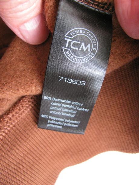 Bavlněná hnědá mikina s kapucí - unisex, tchibo,m