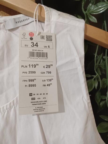 Dlouhé bílé šaty, kostým anděl, reserved,xs