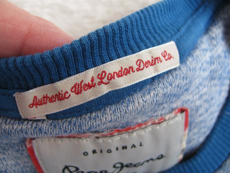 Chlapecká modrá mikina, střik pepe jeans, pepe jeans,152