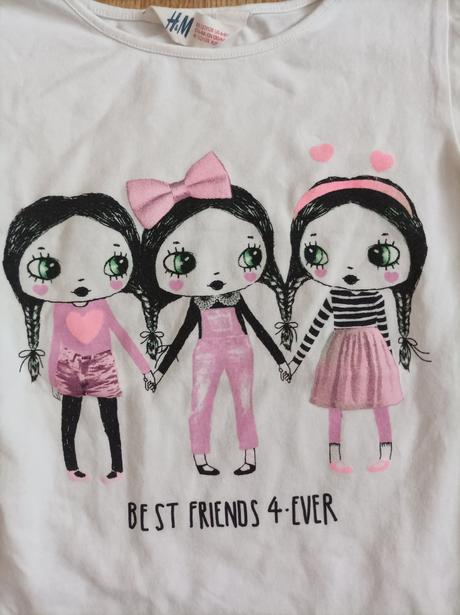 Dívčí tričko best friends h&m vel.122/128, h&m,122
