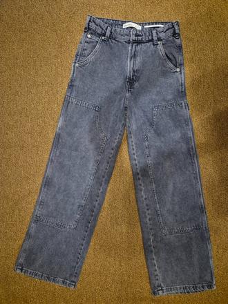 Dívčí džíny s širokými nohavicemi bershka vel. 158, bershka,158