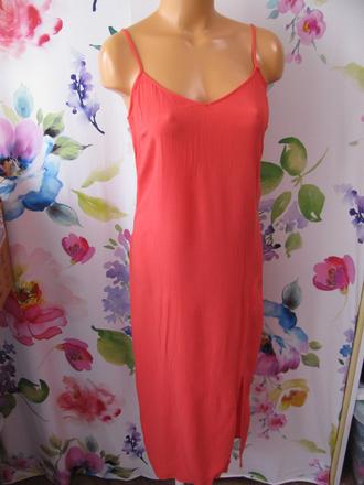 Krásné dámské letní korálové viskozové šaty, marks & spencer,36