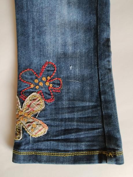 Nádherné džíny next s výšivkami, next,98