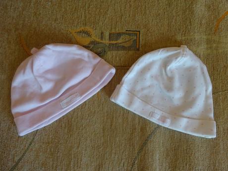 2x bavlněná čepička, vel. 62, h&m,62